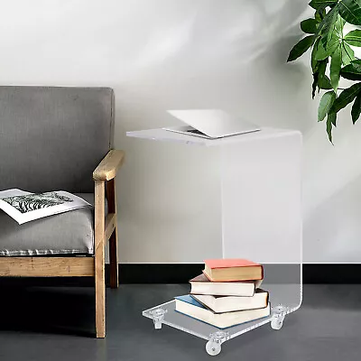 Acrylic End Table Clear Nightstand C-shaped Side Table Mobile For Coffee Snake • $94