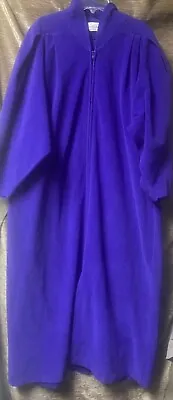 Vintage Vanity Fair Size Med Purple Full Length Zip Front Long Sleeve Robe • £15