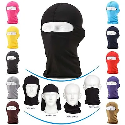 Thin Balaclava UV Protection Full Face Mask Tactical Sun Hood Ski For Men Women • $2.98