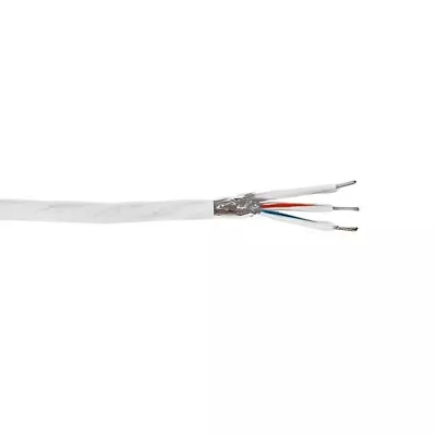 150' M27500-22TG3T14 22 AWG 3 Conductor Shielded Mil-Spec Cable 150°C White 600V • $255