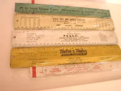 Lot Of 5 Vintage Advertisement Rulers 4 - 1 Foot 1 6 Inches • $21.99
