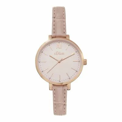 S.oliver Ladies Watch Wristwatch Leather SO-4195-LQ • $76.73