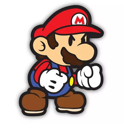 Super Mario Bros. Small Mario Shaped Vinyl Decal Sticker • $12.99