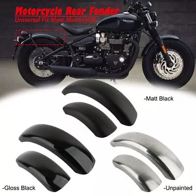 6.1  Flat Rear Trailer Custom Steel Fender Mudguard For Harley Bobber Cafe Racer • $88.55