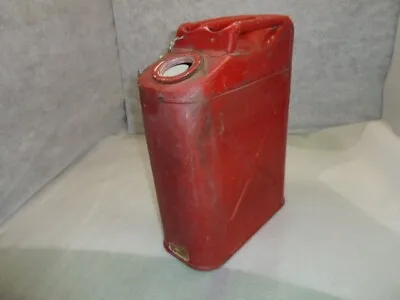 Vintage  5-Gallon Metal Gas Can - USMC 20-5-87 Jerry Can - Screw On Cap • $39.99