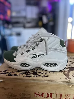 Size 9.5 - Reebok Question Mid White • $120