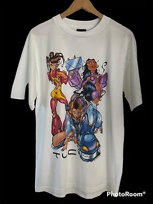 RARE VINTAGE 90’s RAP TEE TLC  FanMail Fan Club  Merchandise 1999 Giant Tag Sz L • $1999