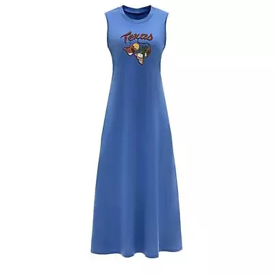 Women's Long Summer Dress Trendy Loose Classic Clothing Sleeveless Maxi Dress • $31.64