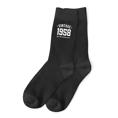 £5.95 • Buy 65th Birthday Gift Present Idea Boy Dad Him  Men 65 Black Sock Accessories
