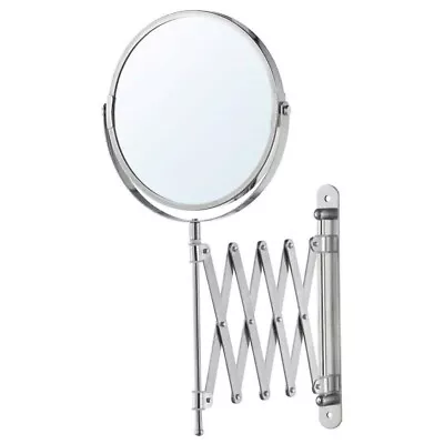 Ikea Frack Mirror Extendable Magnifying Makeup Shaving Wall Mount 380.062.00 NEW • £13.99