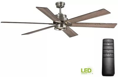 Ceiling Fan Light 70 Inch Remote Control Indoor Modern Bedroom Brushed Nickel • $166.07