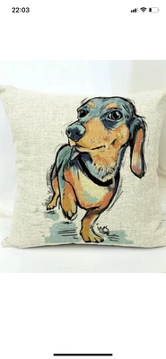 £4.99 • Buy DACHSHUND SAUSAGE DOG 17  - 43CM CUSHION COVER 18” New