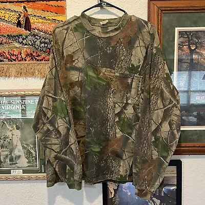 Vintage 90’s Realtree Long Sleeve Camouflage Hunting Shirt Size XL • $30