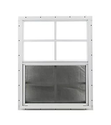 Shed Window 24 X 27 SAFETY / TEMPERED GLASS White J-Chann Playhouse Treehouse  • $67.95