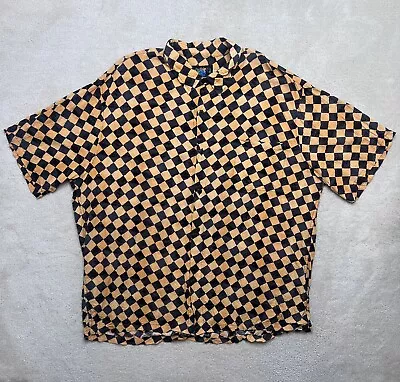 JAMS WORLD Vintage 'Limited Edition' Hawaiian Folk Check Shirt Orange XXL • $69.99