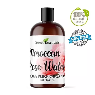 Organic Rose Water | 4oz | Chemical Free | Imported From Morocco | 100% Pure  • $12.99