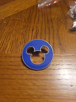 Disney Pin Mickey Mouse Icon Blue Cutout Window Circle Souvenir • $6.99