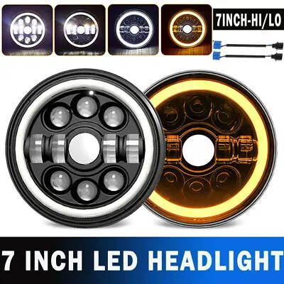 2x7Inch LED Round Headlights For TOYOTA LANDCRUISER FJ40 45 50 55 60 62 70 • $48.74