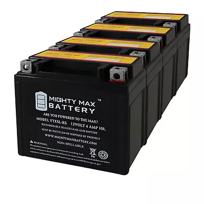 Mighty Max YTX5L-BS Battery Replacement For Dirt Bike ATV Quad Buggy - 4 Pack • $69.99