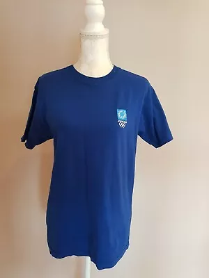 2004 Athens OLYMPIC Games Blue T Shirt Size Small Worn Briefly • £9