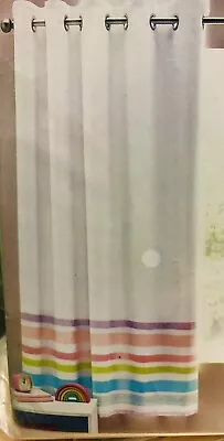 Next Multi Stripe Curtains Rainbow New 46x72” Drop • £44.99