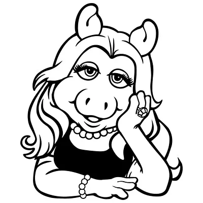 7.2  MISS PIGGY Vinyl Decal Sticker Car Window Laptop Kermit Muppet Puppet Pig • £4.49