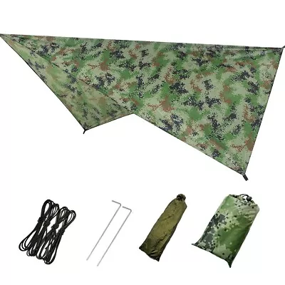 230x210cm Waterproof Rain Fly Tent Camping Tarp Cover Picnic Mat Hammock Shelter • $32.99