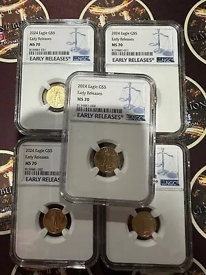 2024 American Gold Eagle 1/10 Oz $5 - NGC MS70 Early Releases • $345