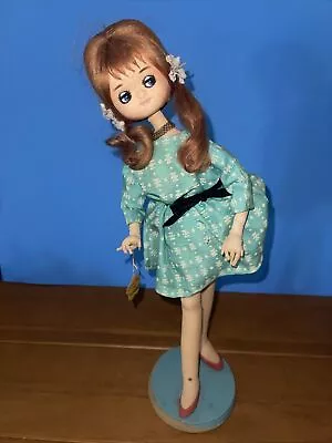 Vtg 1960 Big Eye Sakura Pose Doll Cloth Mod Dress W/Original Tag • $34.95
