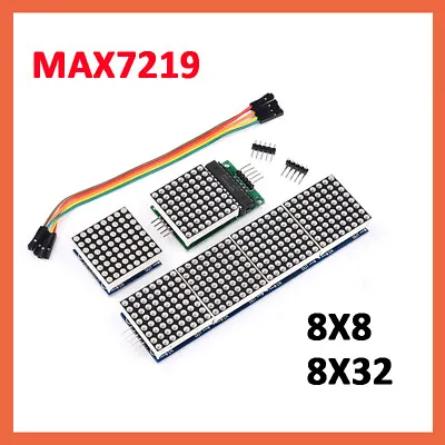 £4.98 • Buy MAX7219 DOT Matrix 8X8 8X32 Display Module With Cables For Raspberry Pi Arduino