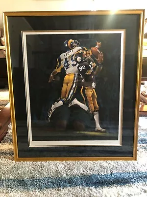 NFL Super Bowl XIV Lithograph Signed And Numbered In Pencil By Merv Corning • $575