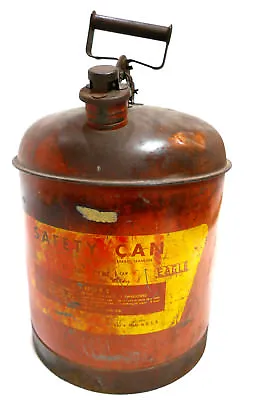 Vintage Eagle Gas Service Station 5 Gallons Tin Gasoline Can  • $41.99