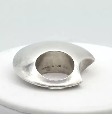 Hans Hansen Denmark Flying Saucer Modernist Pinky Ring Charm Sterling Silver Sz4 • $569.05