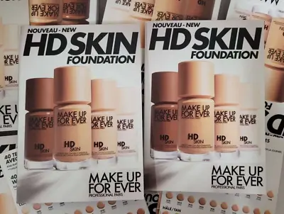 100X Make Up Forever HD Skin Undetectable Long Wear Foundation 4-Shade Samples • $38.99