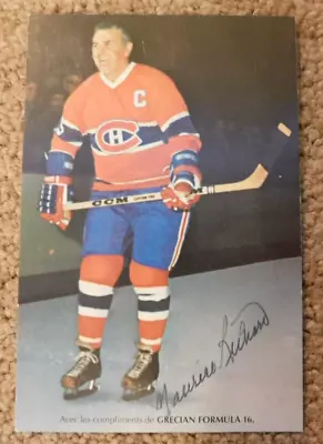 MAURICE ROCKET RICHARD SIGNED GRECIAN Formula CARD Autograph See Pics  • $59.99