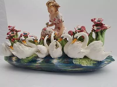  Mollica Bros Maiden With Swans And Blossoms Made In Italy • $1950