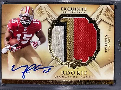 2009 Exquisite Collection /99 Michael Crabtree #185 RPA Rookie Patch Auto RC • $100