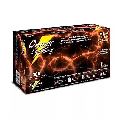 Atlantic Safety Products Orange Lightning Exam Gloves Disposable • $28.14