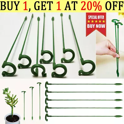 10pcs Plant Support Set Plant Flower Stakes Sticks For Garden Single Stem Plants • £3.14