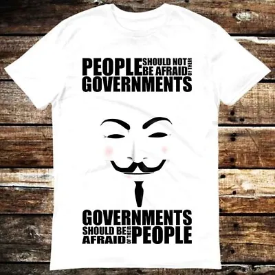 V For Vendetta Anonymous Mask Government T Shirt 6380 • £6.35