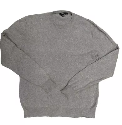 J Crew Cotton Cashmere Sweater Size M Gray Long Sleeve Crewneck MENS • $14.99