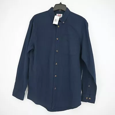 North Country Men's Long-Sleeve Twill Shirt M Medium Blue 100% Cotton NWT $69 • $24.95
