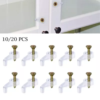 Plastic Mirror Clips And Screws For Cabinet Doors Easy To Install And Use • £5.56