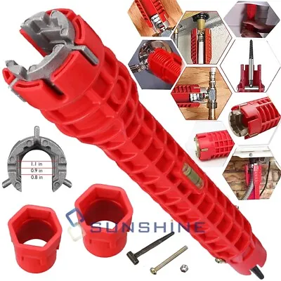 Faucet Sink Installer Multi Tool Pipe Wrench For Plumbers Homeowners Spanner USA • $10.87