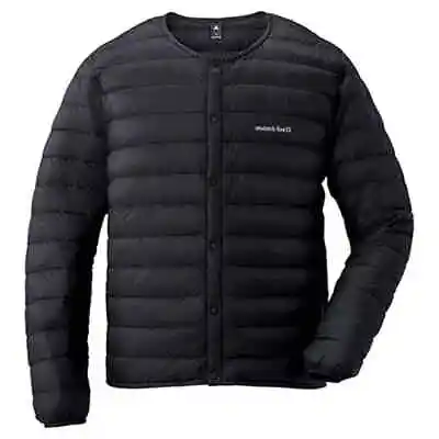 Montbell Men's Black Superior Down Round Neck Snap Front Jacket Size Medium • $124.99