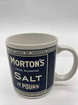 “WHEN IT RAINS IT POURS”Coffee Mug Cup “MORTON SALT” Girl W/Umbrella 1914 • $10.62