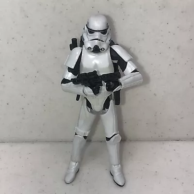 Star Wars 2005 White Storm Trooper Action Figure + Backpack/Gun 3.75  LFL Hasbro • $26.93
