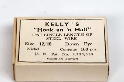 Vintage Kelly's Hook An A Half Fishing Hooks Size 12/16 Nickel Made In Japan 100 • $9.99