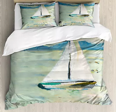 Art Duvet Cover Set Monet Sailing Boat • £32.99