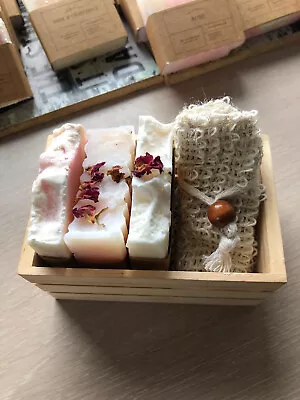 Handmade Soap Gift Box.  Soap Saver And Soap Tray.  100% Natural Soap • £11.50
